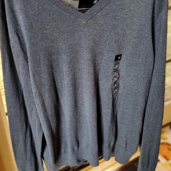 JF J. Ferrar Soft Touch Cotton V-neck Long Slv Pullover Sz. XL Sweater - Picture 2 of 14